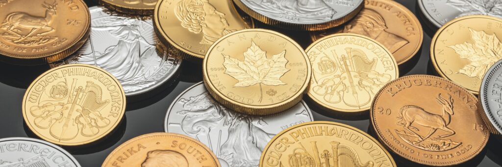 gold and silver bullion coins