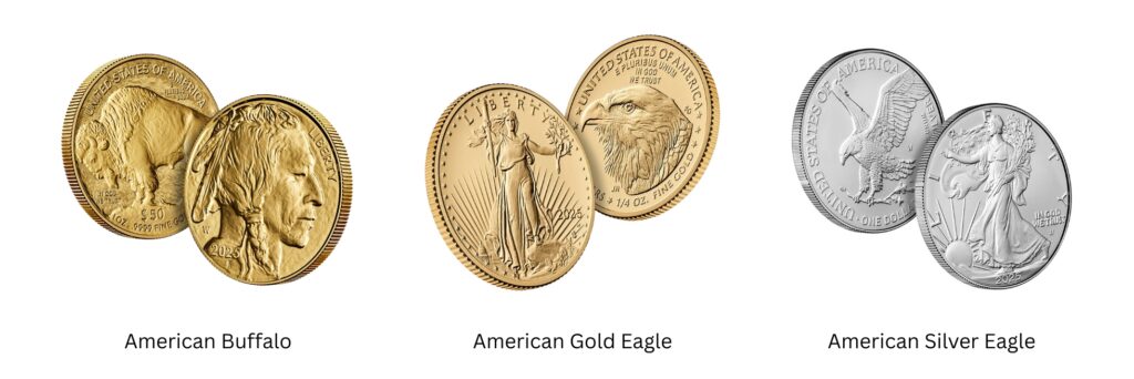 example of highly liquid gold and silver coins