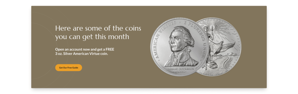 Noble Gold Investments offers a free silver coin
